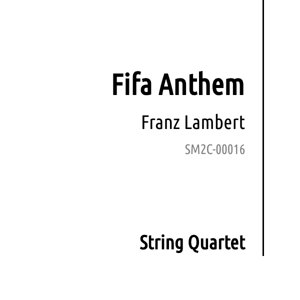 Fifa Anthem Sheet Music To Celebrate
